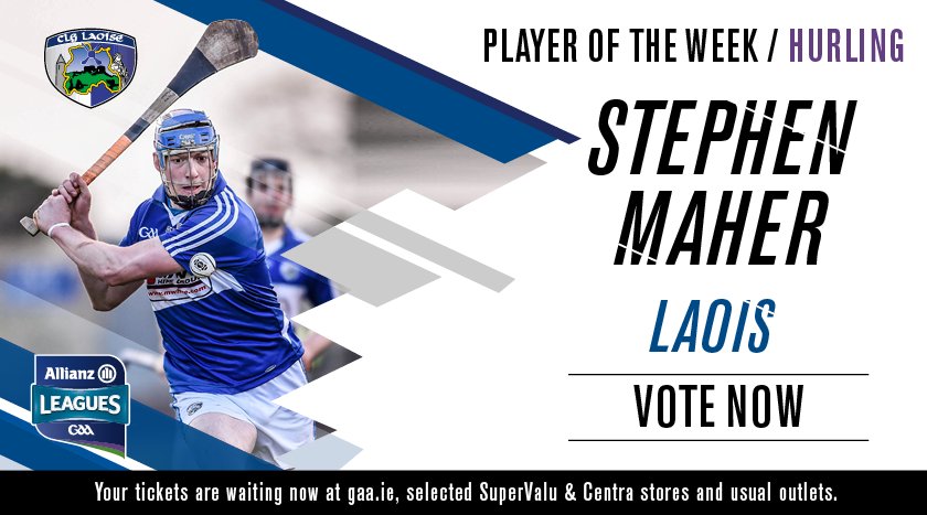 officialgaa's tweet photo. Retweet to vote @CLGLaois hurler Stephen 'Picky' Maher as the latest GAA.ie Hurler of the Week. https://t.co/iO5i0PWq2L