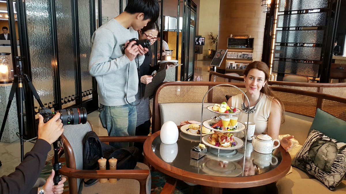 Filming Afternoon Tea at the <a href="/marriott/">Marriott Hotels</a> Rennaissance Harbour View Hotel Hong Kong! SO good! thesocialnotes.squarespace.com/config/pages #hightea #tvshow
