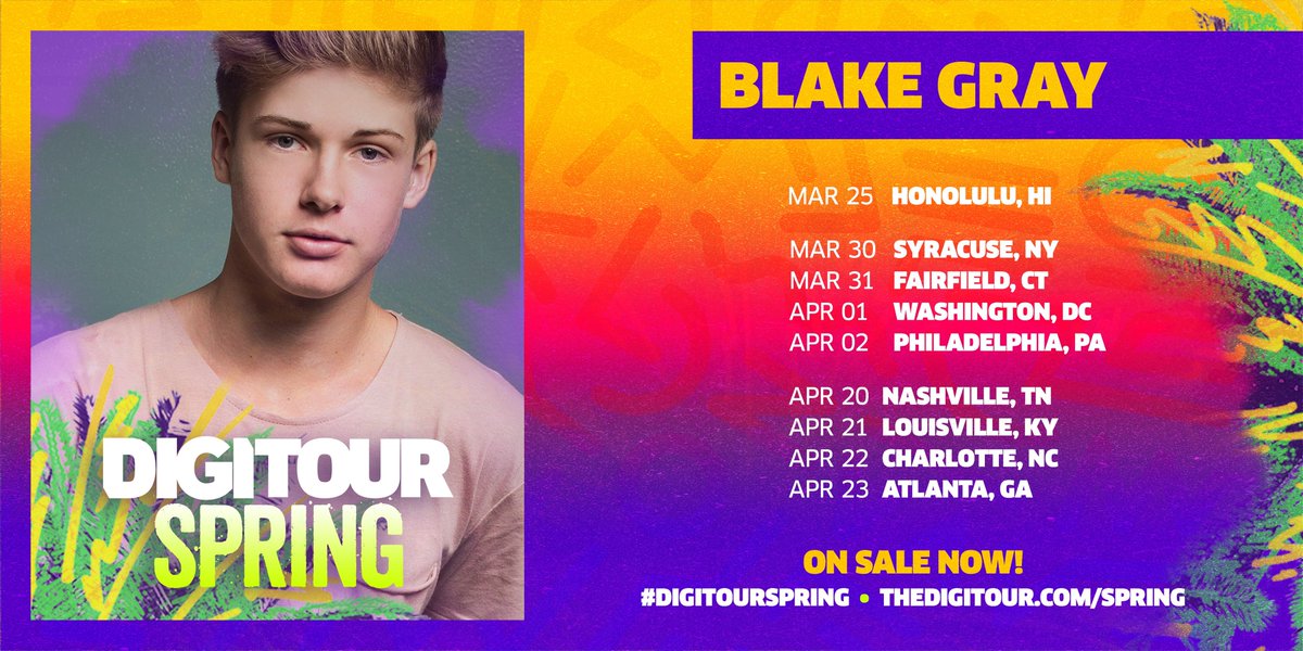 I'm always trying to meet as many you guys as possible, so catch me on tour with #DigiTourSpring  - thedigitour.com/spring