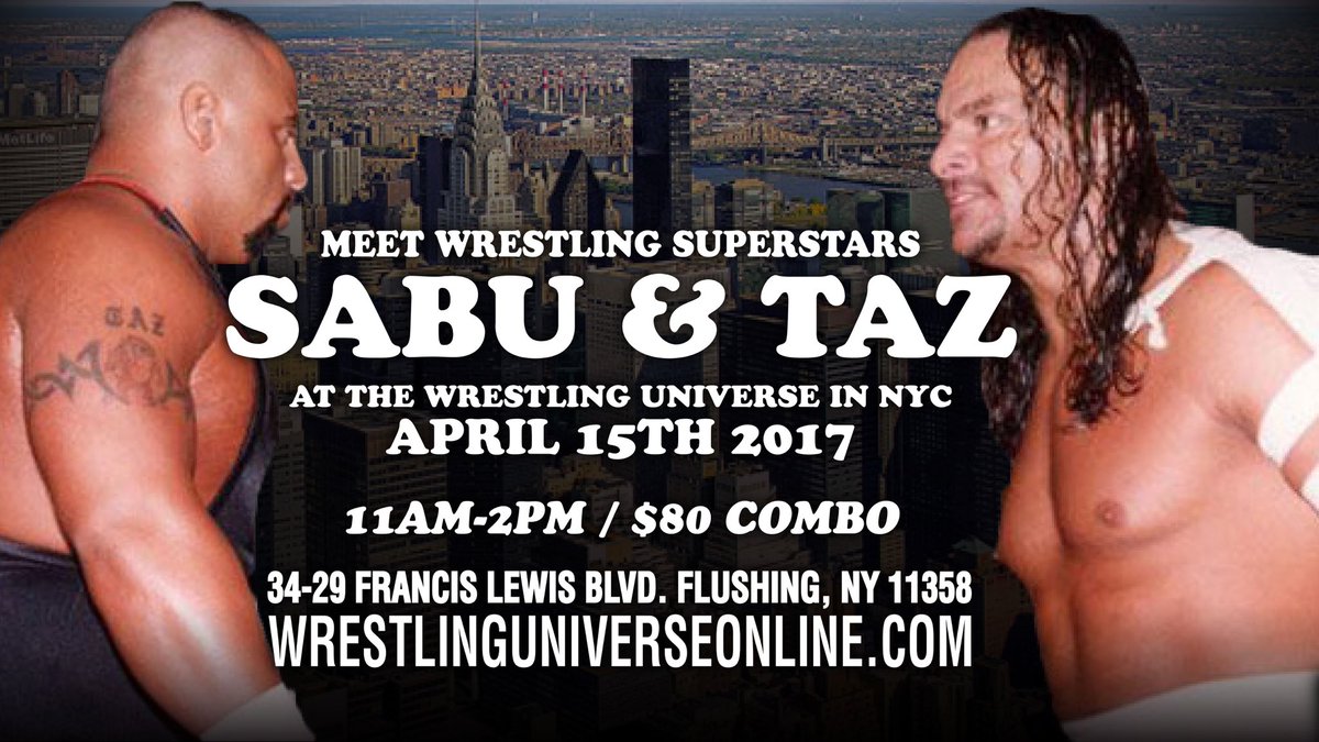 TheWrestlingUni's tweet photo. Meet @OfficialTAZ at @TheWrestlingUni Also checkout https://t.co/WIomGktpIl on CBS Radio 7-9am ET Daily. https://t.co/6e540Wqta1