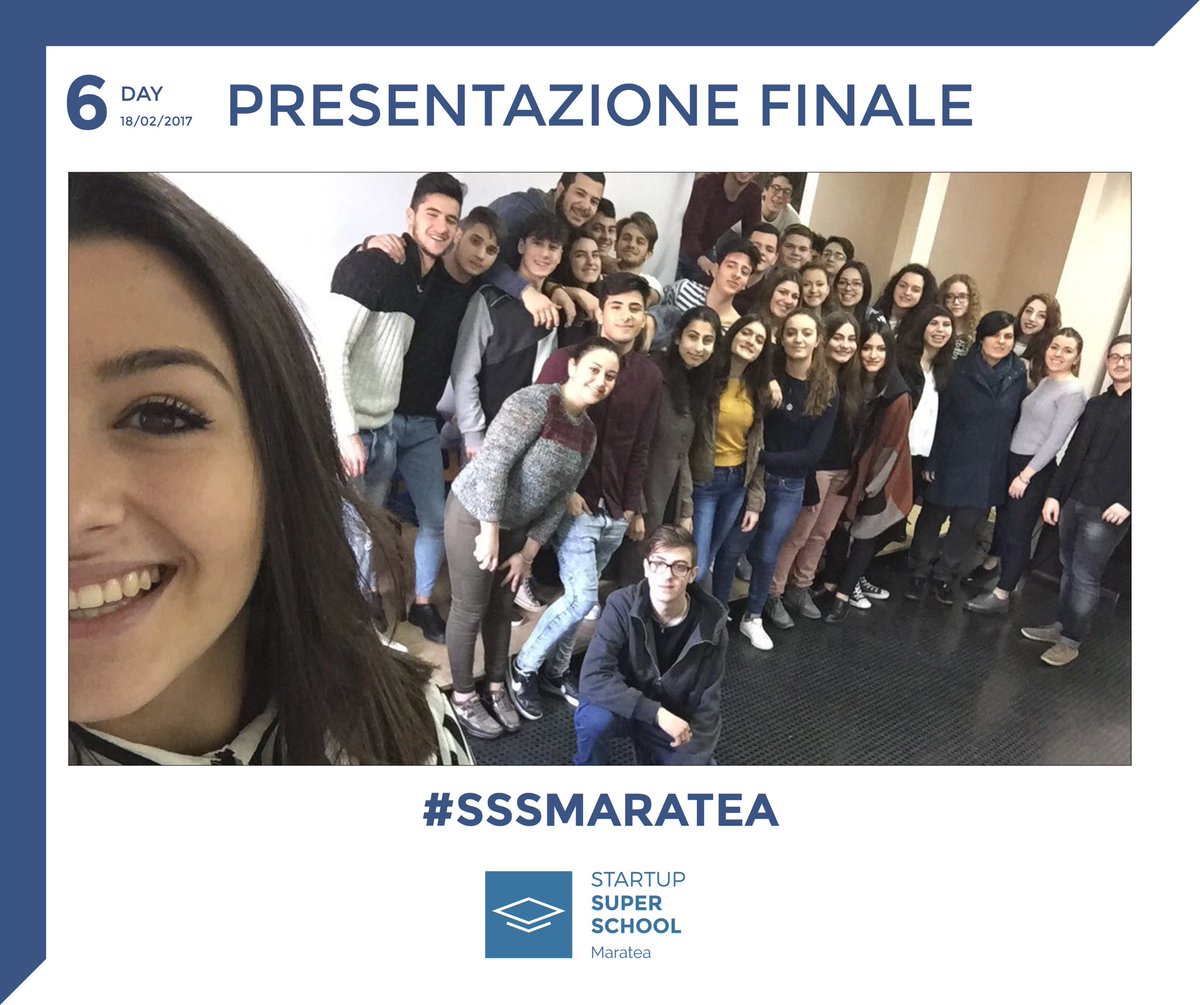 StartupSSchool's tweet photo. #Day6 : PRESENTAZIONE FINALE di #SSSMaratea
#StartupSuperSchool crede nei giovani, formando ed informando gli imprenditori del futuro. https://t.co/4LzNxbNYTC