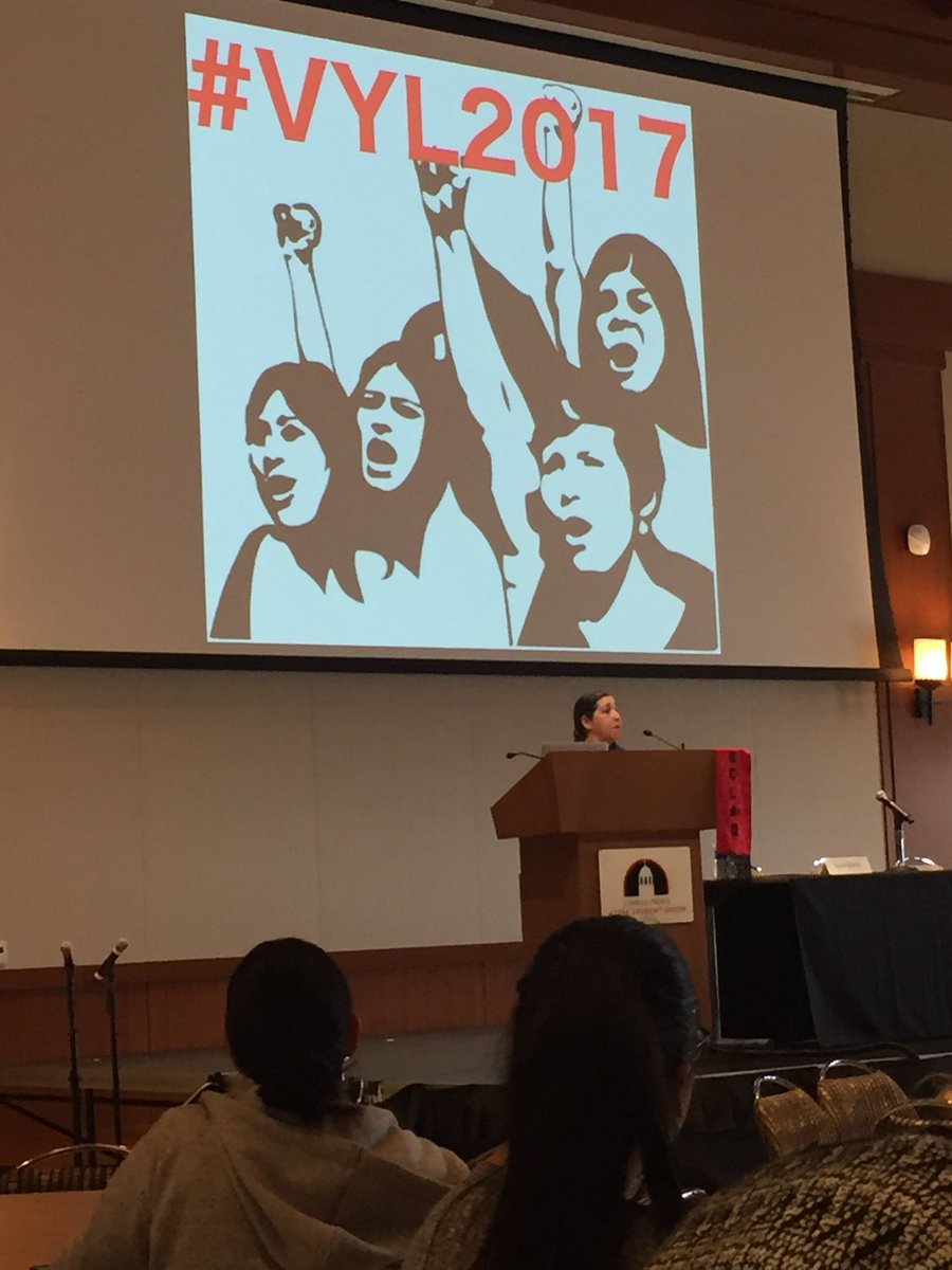 MaddyMarie91619's tweet photo. Speaker Amanda Irma Perez at Voice Your Language #vyl2017 https://t.co/35cz8OOSWv