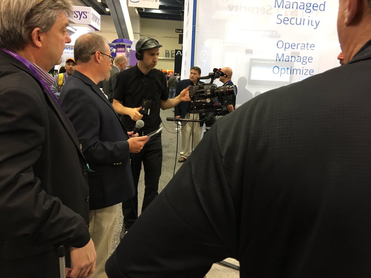Mark_NetEvents's tweet photo. At @RSAConference hosting talks with @Spirent @Wedge_Networks @zeichick ! #RSAC2017 #RSAC @ZonicPR @NetEventsTV https://t.co/Z29mQMe5Fc