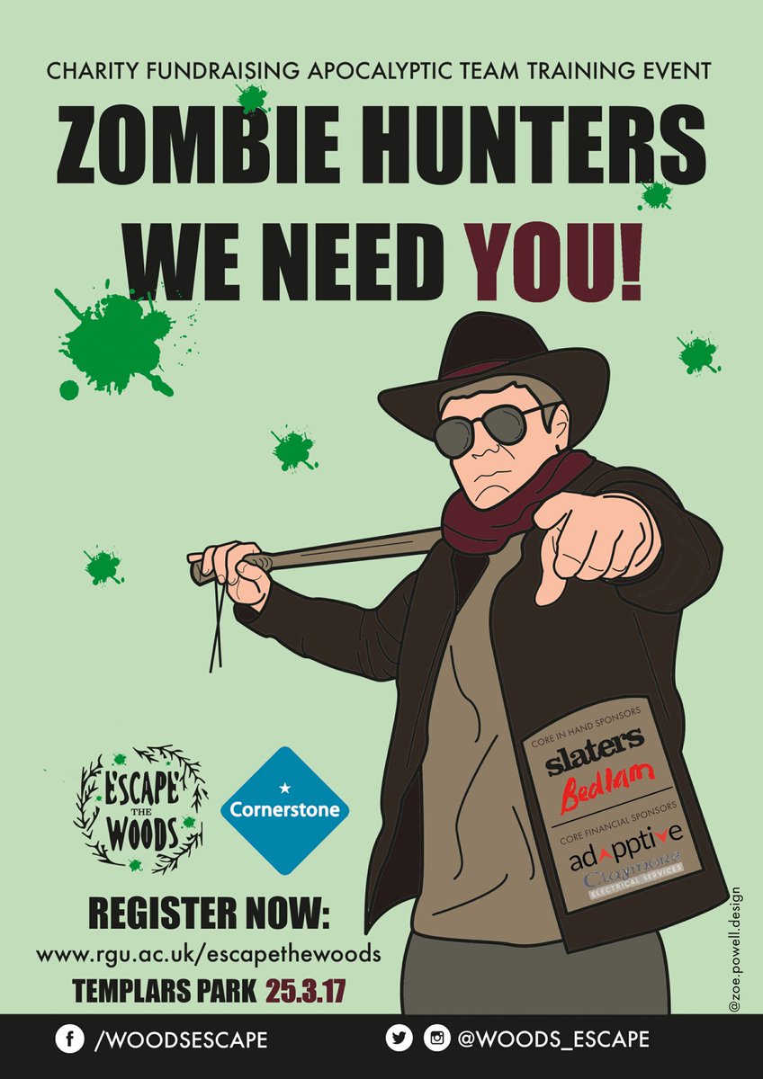 celebrateabdn's tweet photo. Calling all #zombie hunters. What a fab #fundraising event for @CornerstoneScot! #escapethewoods #aberdeen #charity https://t.co/8tiUXsjEd2