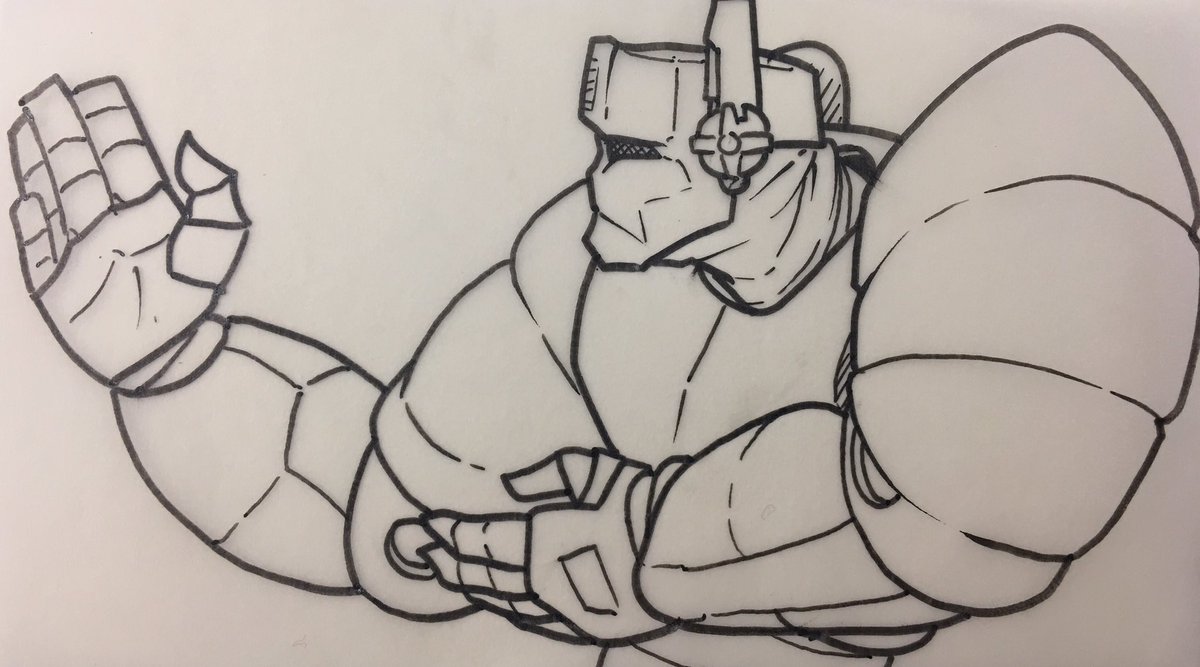 SamGarlandArt's tweet photo. Armored space marine doing some Tai Chi or the Michelin Man finally losing it? https://t.co/IIIxQANE74