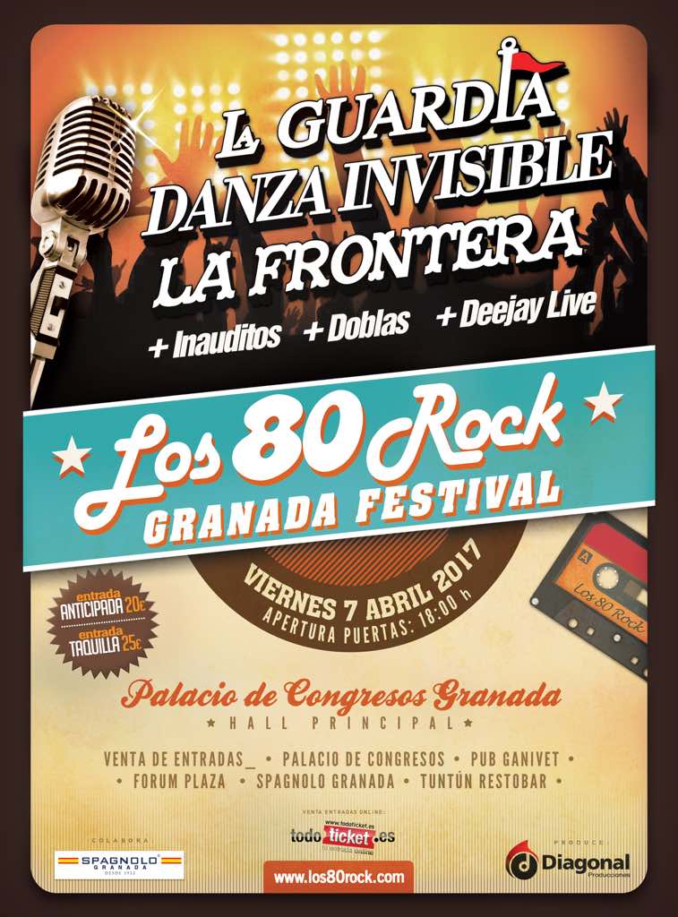 <a href="/grx_RR/">GRX R&R</a> Festival de Rock de los 80 #Granada,:
LA GUARDIA,Danza Invisible,La Frontera..
HAZTE CON TU ENTRADA !goo.gl/TBorwEcontent_…