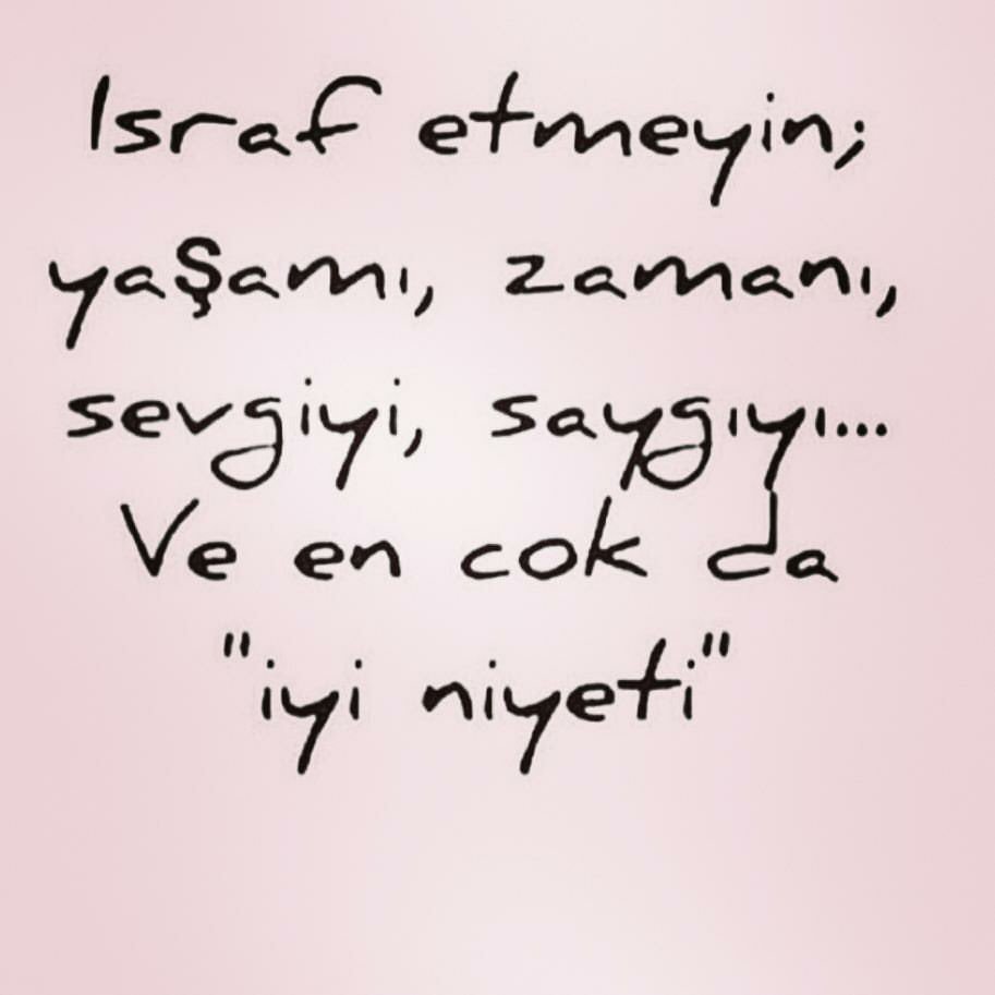 İyi niyet...