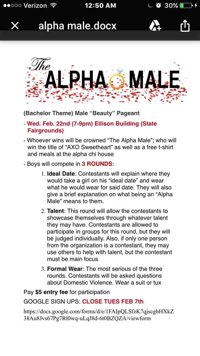 AXOUSC's tweet photo. Everyone remember our philanthropy event, Alpha Male, is this Wednesday! Come out for a fun time and to raise money for Sistercare!! https://t.co/ESw5UlGjKR