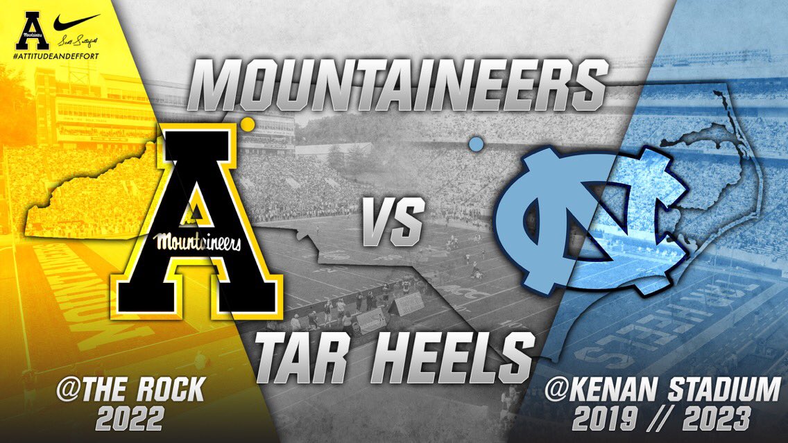 AppState_FB's tweet image. #AppNation RT if you're ready for a 3 game series w/ @TarHeelFootball

Details at appstatesports.com

#Attitude&amp;amp;Effort
#DefineTheMoment