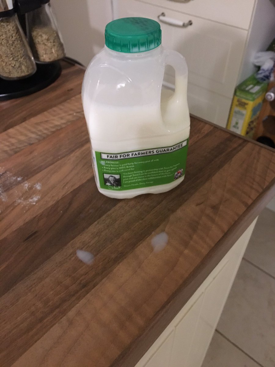 Hey <a href="/Tesco/">Tesco</a> just uncovered a milk nightmare, the pint that was packed has leaked everywhere! Can I get a refund please? #milkgate