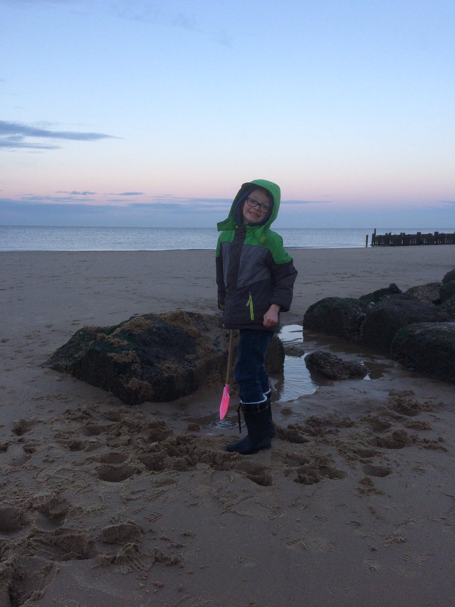 Oliver and Emily on the beach during half term #abbotspics