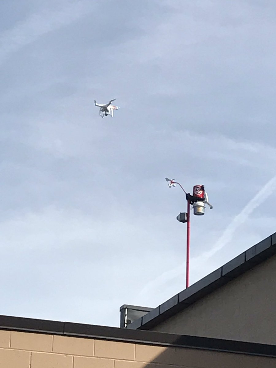 kmohr's tweet photo. @kevenrinaman flying drone be @NCOWxSTEM WeatherSTEM system @ncoescpd @NCOESC @edcampohio https://t.co/MSXyBSIEwL