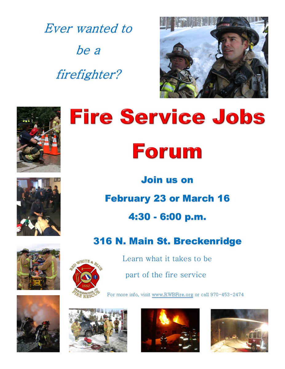 Ever wanted to be a firefighter?  Check out our upcoming job forum to learn how.
