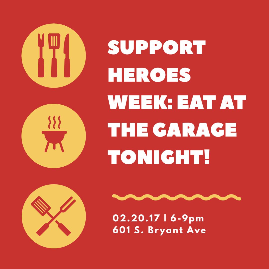 OCS_Saints's tweet photo. Eat at The Garage TONIGHT 6-9pm! Percentage of proceed go to Heroes Week!#ocssaints #ocsheroesweek https://t.co/WFqZcNL285