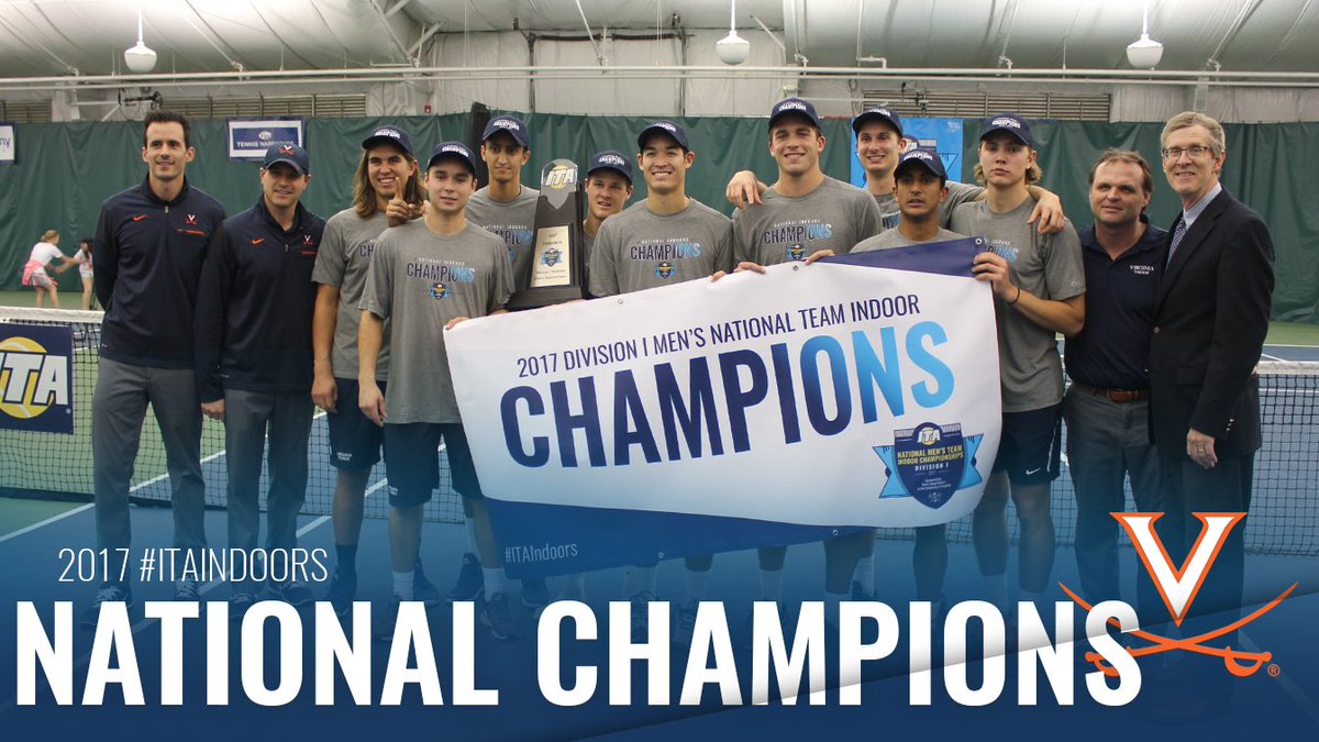 NATIONAL CHAMPIONS 🏆

<a href="/UVAMensTennis/">Virginia Men's Tennis</a> defeats Ohio State 4-1 to claim 2017 Division I Men's #ITAIndoors title!