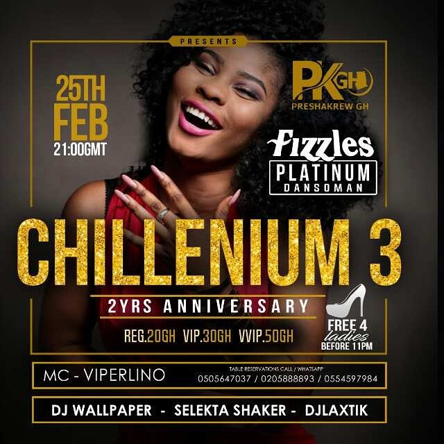 trutalkgh's tweet photo. Don't get madden #Chillenium3 is happening live inside #FizzlesPlatinum, Dansoman 🔥💯✅
@PreshakrewGh https://t.co/f4zDpVB7cs
