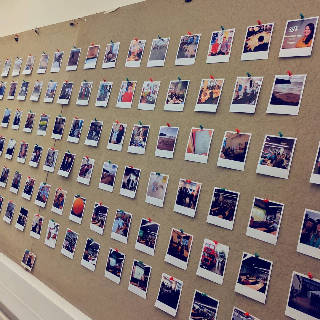 graphicsswansea's tweet photo. Memory wall is developing nicely
@UWTSD @ArtSwansea 
#photographs #polaroid #wallart #memories #university https://t.co/dPE3pjPDUt