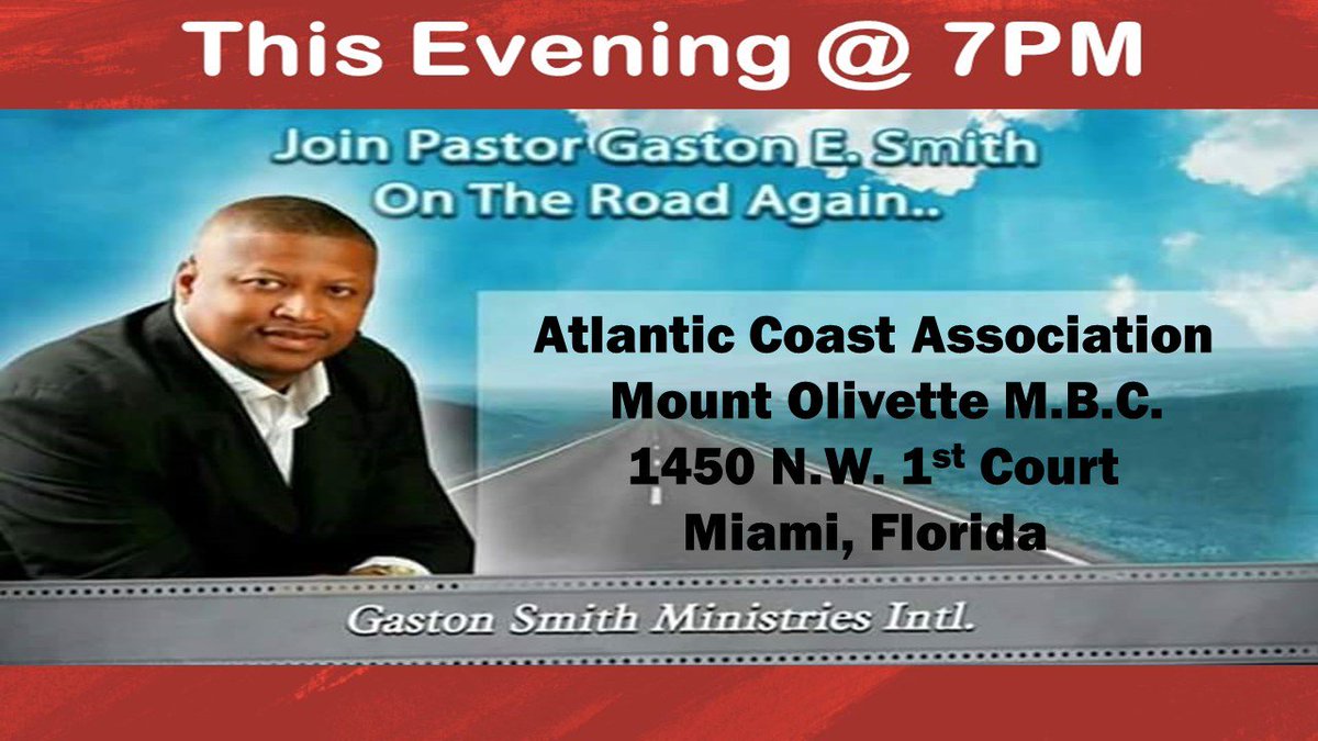 TheShipMiami's tweet photo. Pastor Smith will be Guest Speaker for Atlantic Coast Assciation opening program, 7PM 2Nite, Come support, Spread &amp; Share. https://t.co/nZGwfH7L94