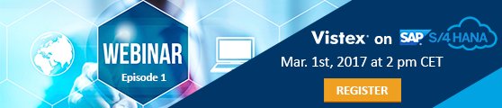 Webinar - Vistex on SAP #S4HANA and beyond - secure and improve your future business through continuous innovation. goo.gl/JgW4wd