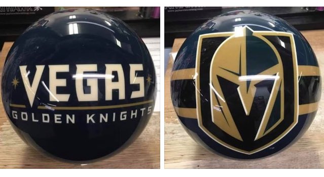 Bowling Ball Cup/Holder Vegas Golden Knights Pattern Handcrafted 