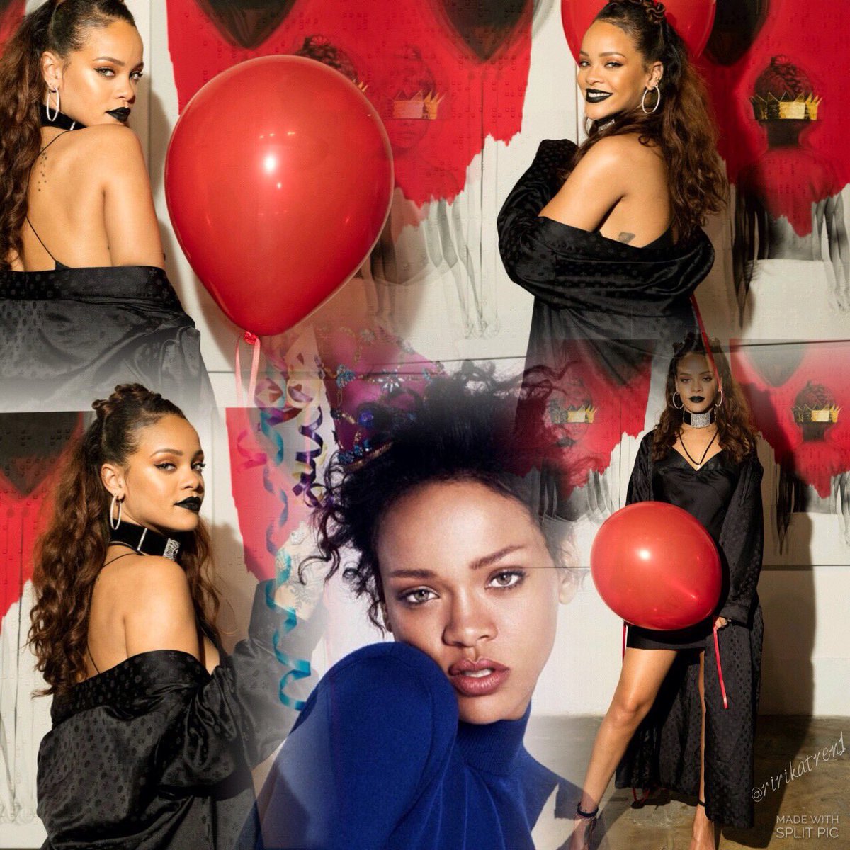 RIRIKATREN11's tweet photo. Slaying our lives since 1988 . #HappyBirthdayRihanna 🎈#ririkatren1edits #IG . https://t.co/JfyGbZifan