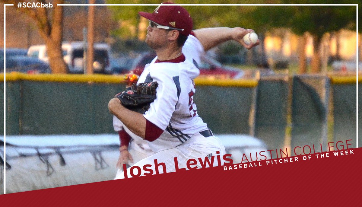 SCAC_Sports's tweet photo. Josh Lewis of @ACsports (Pitcher) and Colby Schmidt of @SUPirates (Offensive) are the #SCACbsb Players of the Week! https://t.co/0gHWGSHUkk