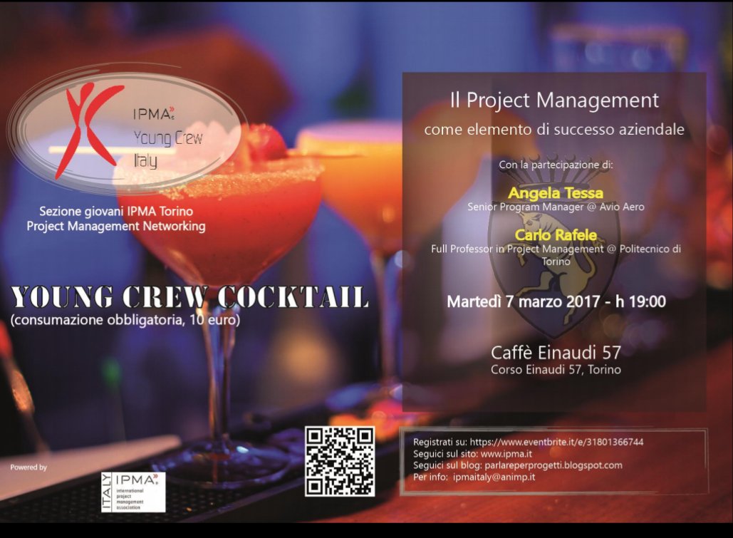 Francesca93Br's tweet photo. Avvio sezione di IPMA YC Italy - Torino! 
7 Marzo presso Caffè Einaudi 57, Torino #Cocktail  #IPMAYC 
@ipma_yc_it @AvioAero https://t.co/GwKBqxAP5g