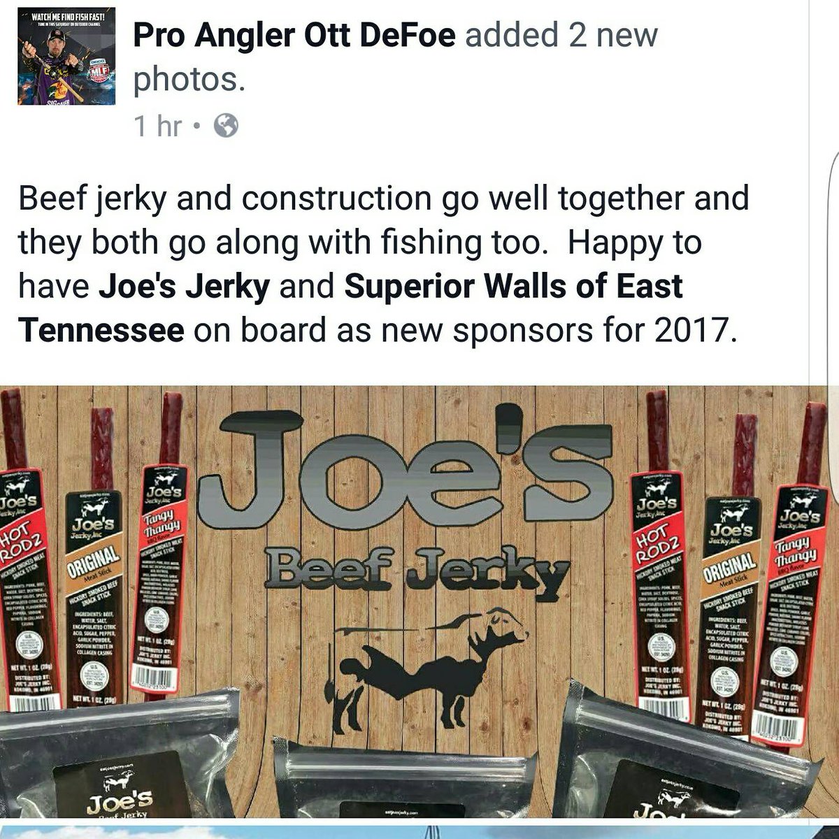We said there was big news coming, and here it is.  It doesn't get much bigger than Ott DeFoe in the fishing world. So excited! #meatswag