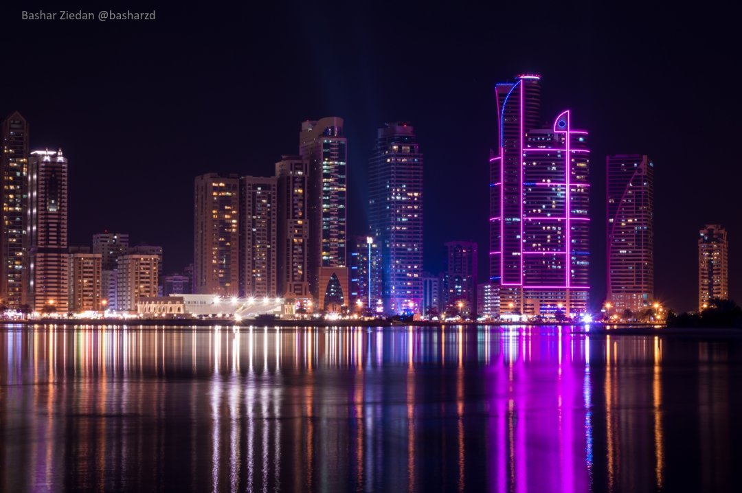 #Sharjaha #city, United Arab of #Emirates. 
#building #buildings #cityscape #night #nights #nightphotography #likeforlike #likes4likes #uae