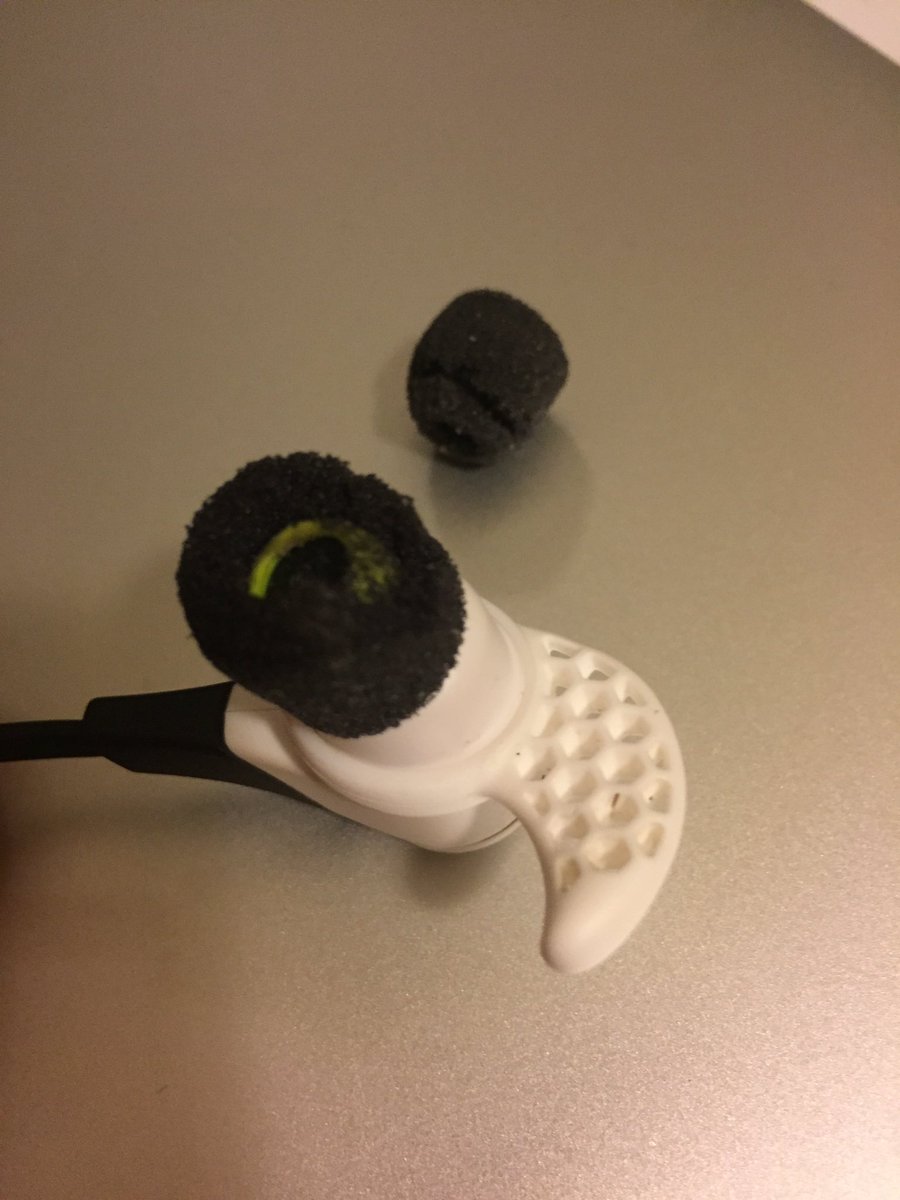 MOneal19's tweet photo. @jaybirdsport I love my headphones but how do I prevent this ripping from happening? This is on two different size foam tips. https://t.co/4iylhbbT8g