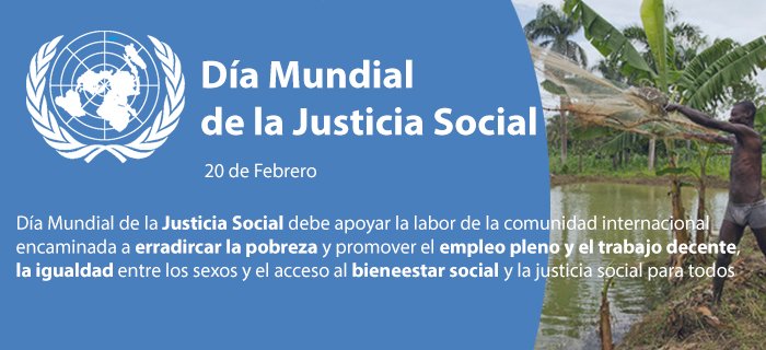 Hoy es el día mundial de la Justicia Social 
#socialjustice #20Feb