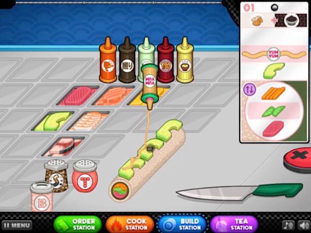 OnlineGameLoung's tweet photo. Check out this sushie shop owned by #PapaLouie which you must run to pay off your debts! #TimeManagementGames https://t.co/6DinOOyzVU https://t.co/phMAl7tMqp