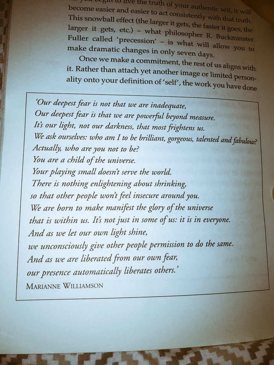 NatBurnett's tweet photo. Bedtime reading and you come across this classic quote....  #beYourself #MakeADifference and be all you can be... https://t.co/opcNpJXS8o