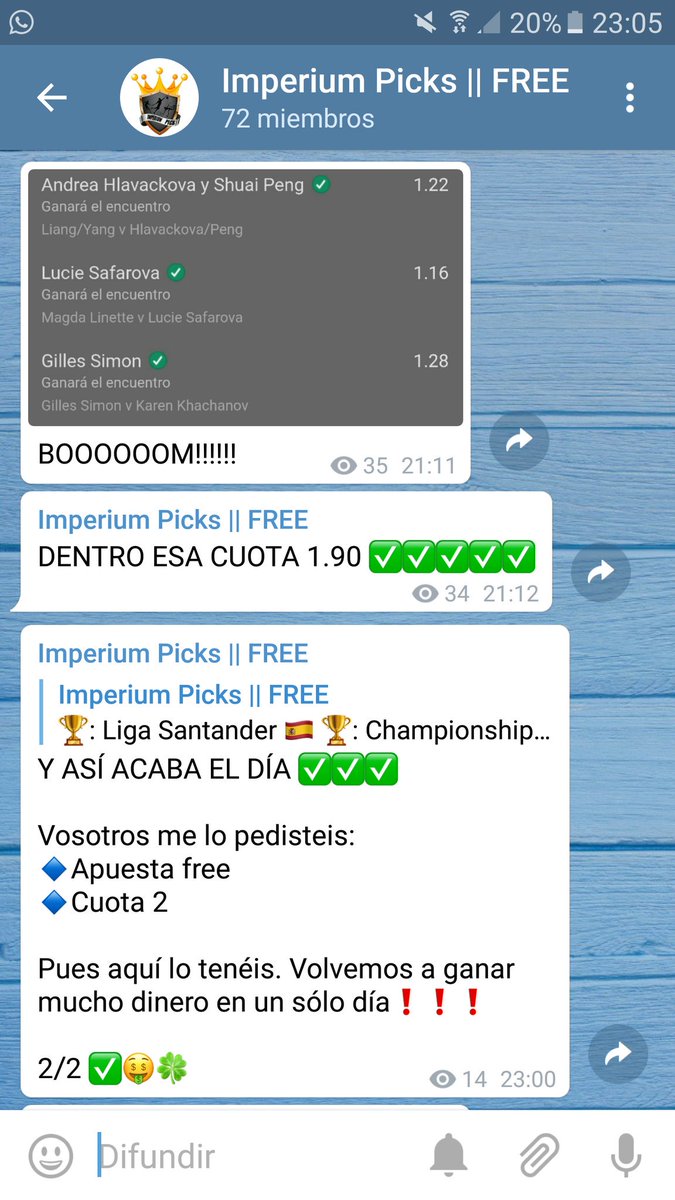 ImperiumPicksTG's tweet photo. QUÉ MANERA DE EMPEZAR LA SEMANA.

2/2 ✔✔✔✔

2 cuotas @2 sobradisimossss

Unete y GANA DINERO https://t.co/404GtQN3Lk https://t.co/IsYGlDkDdD