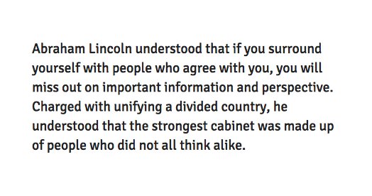 Lincoln why understood it's important to listen to people who see things differently than you do. #PresidentsDay