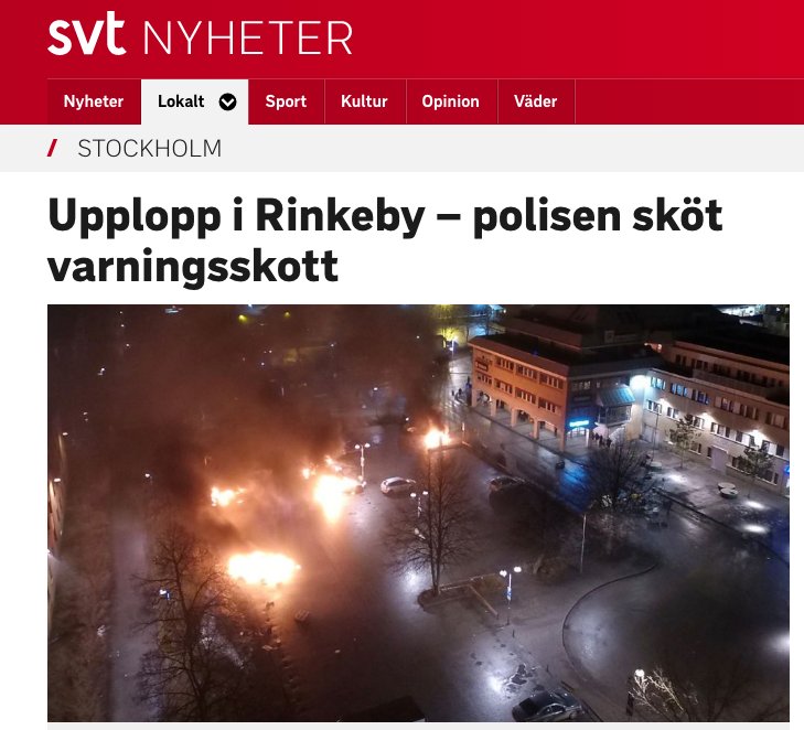 opjalovaara's tweet image. Just normal incidents today in Sweden #NothingHere #LastNightInSweden #SwedenIncident #MaybeTrumpsOnSmthng