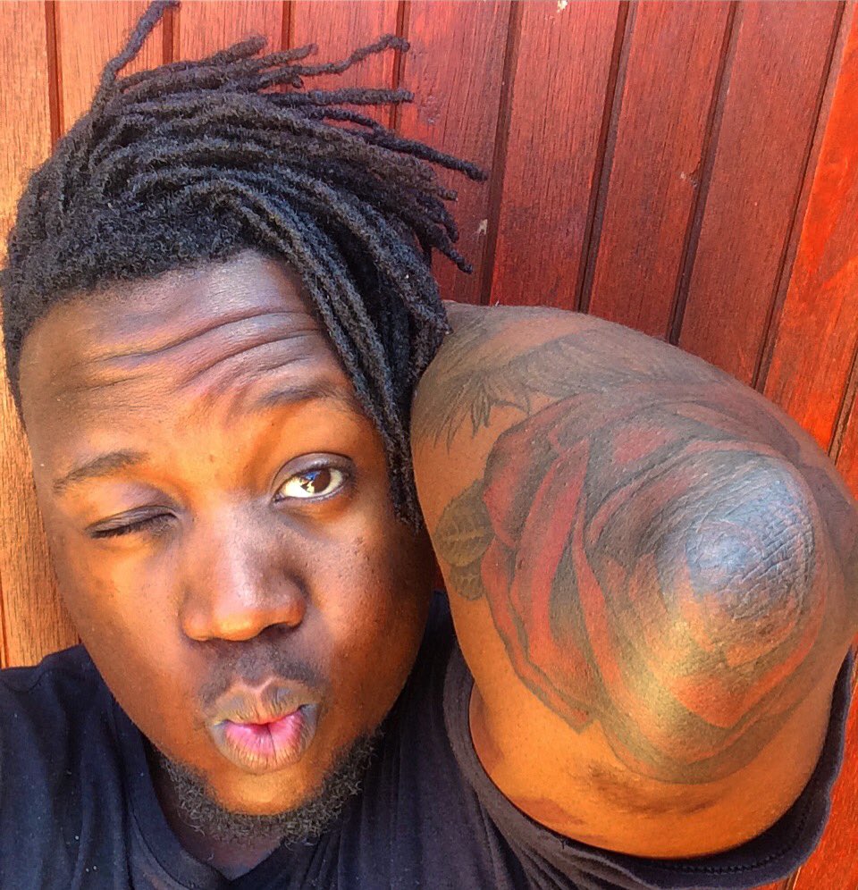 TysonMolemela's tweet photo. I forget how inked a niggah actually is.. S/O @lefthandtattoo @mona_djcupcake #SKINARTbloem https://t.co/x5O6zzkfeh