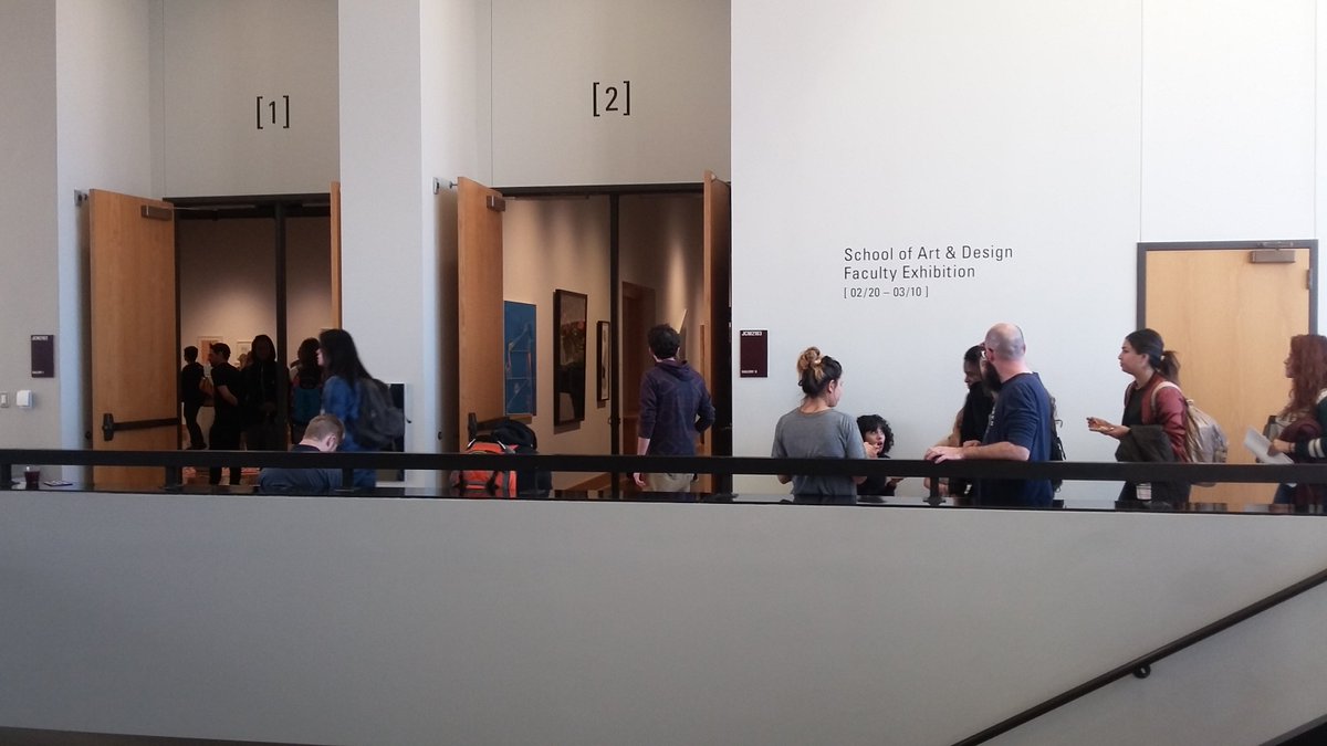 txstgalleries's tweet photo. The reception for our faculty biennial is now open! #txstgalleries #txstate https://t.co/S9ypbMVWv8
