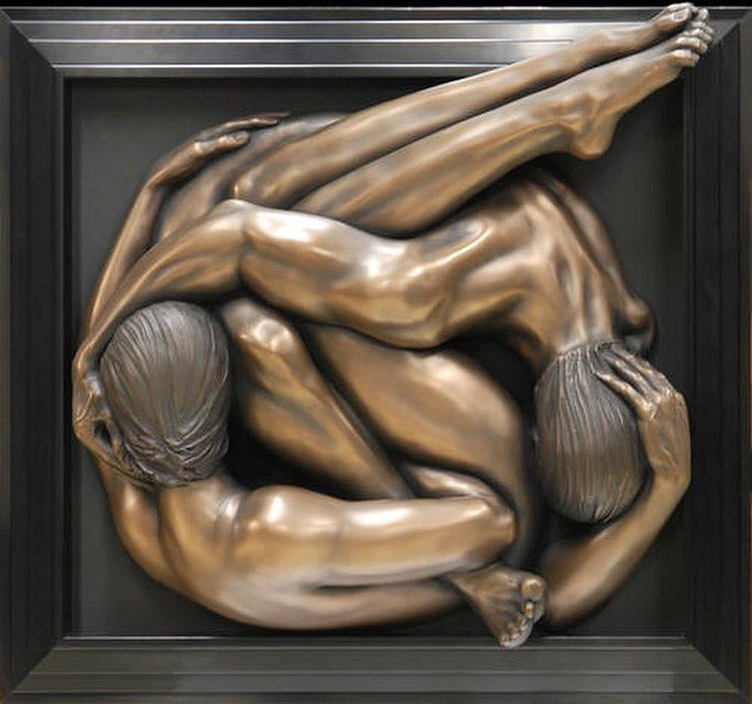 BestSculptor's tweet photo. Human Knot relief sculpture by Bill Mack #billmack #sculpture #bronze #man #woman #decor #artwork https://t.co/ie3IEc7lrZ