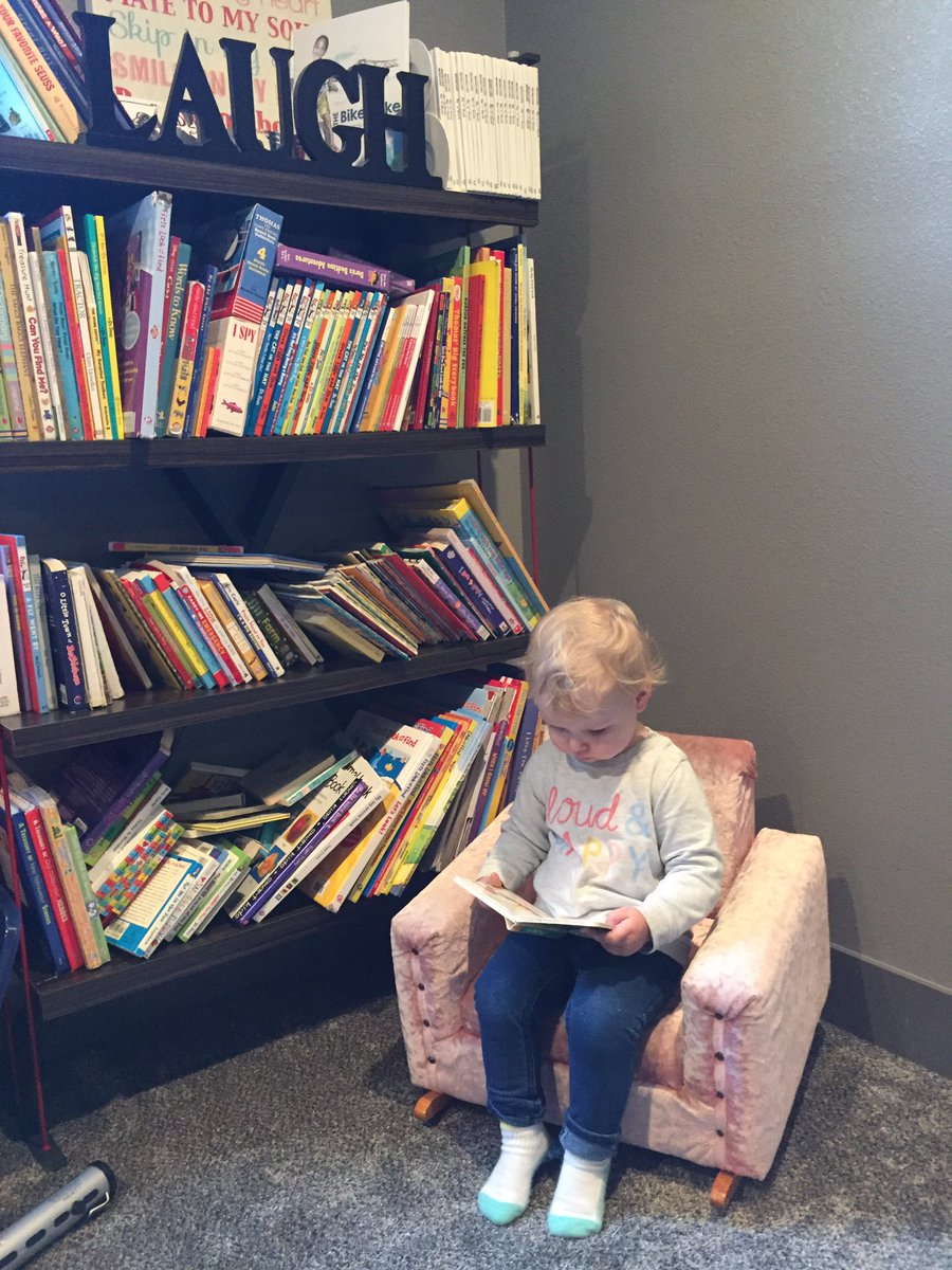 PPCKirk's tweet photo. Even 2 year olds need a reading corner! #bringbackthebook https://t.co/rwl89AmoiP