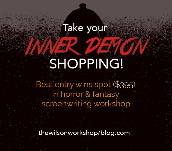 GIVING AWAY 1 spot in my horror &amp; fantasy screenwriting workshop ($395) for best submission: bit.ly/2lAlBkV
