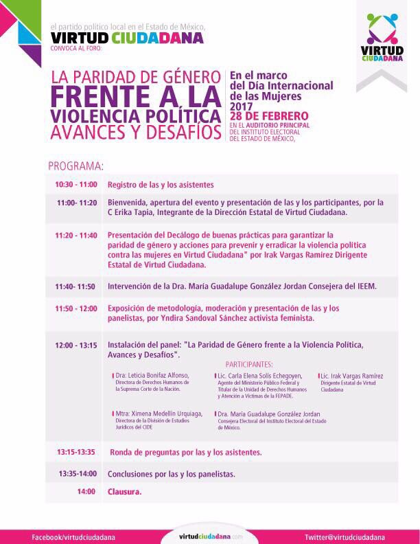 viaradical's tweet photo. Foro "La paridad de género frente a la violencia política avances y desafíos" @ieem_mx @2gonzalezjordan @yndirasandoval @ErikaTapiaMT https://t.co/UISU9IIfZG