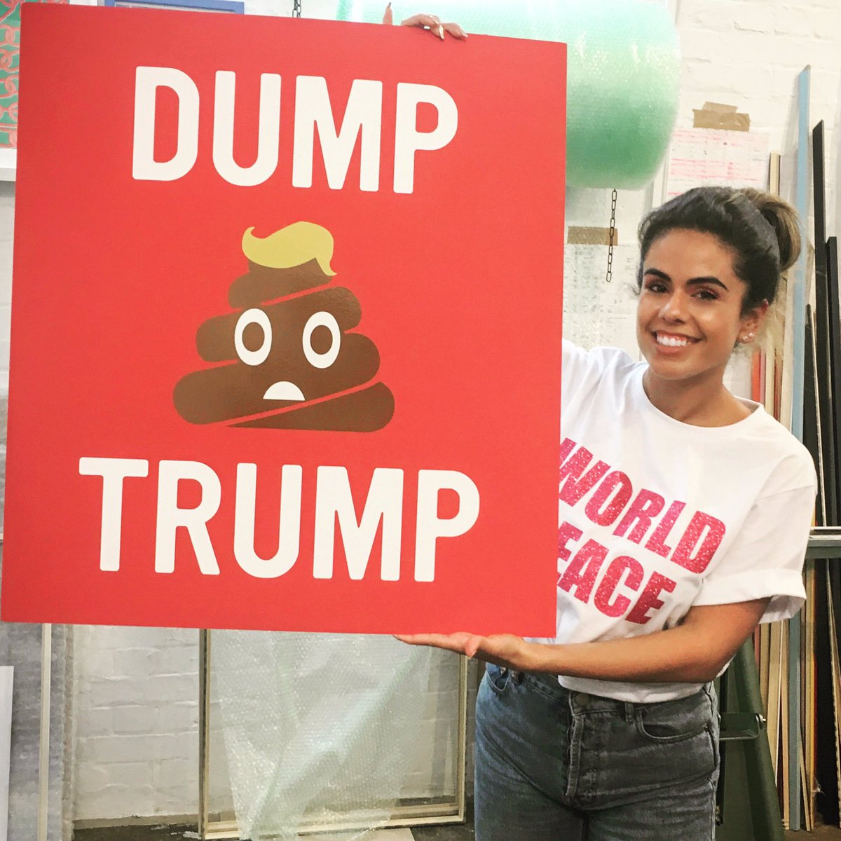 We helped <a href="/iamtherodzilla/">Krystal</a> to make a powerful sign! Go get em tiger! #dumptrump #placard #vinylgraphics