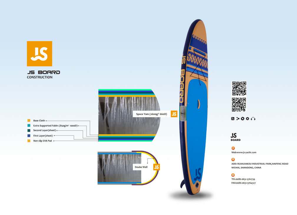 JSBOARD2's tweet image. Only the best material can be used on the JS BOARD. Deck and bottom have 0.7mm 1000 Denier polyester plain weave laminate over 660 Denier.