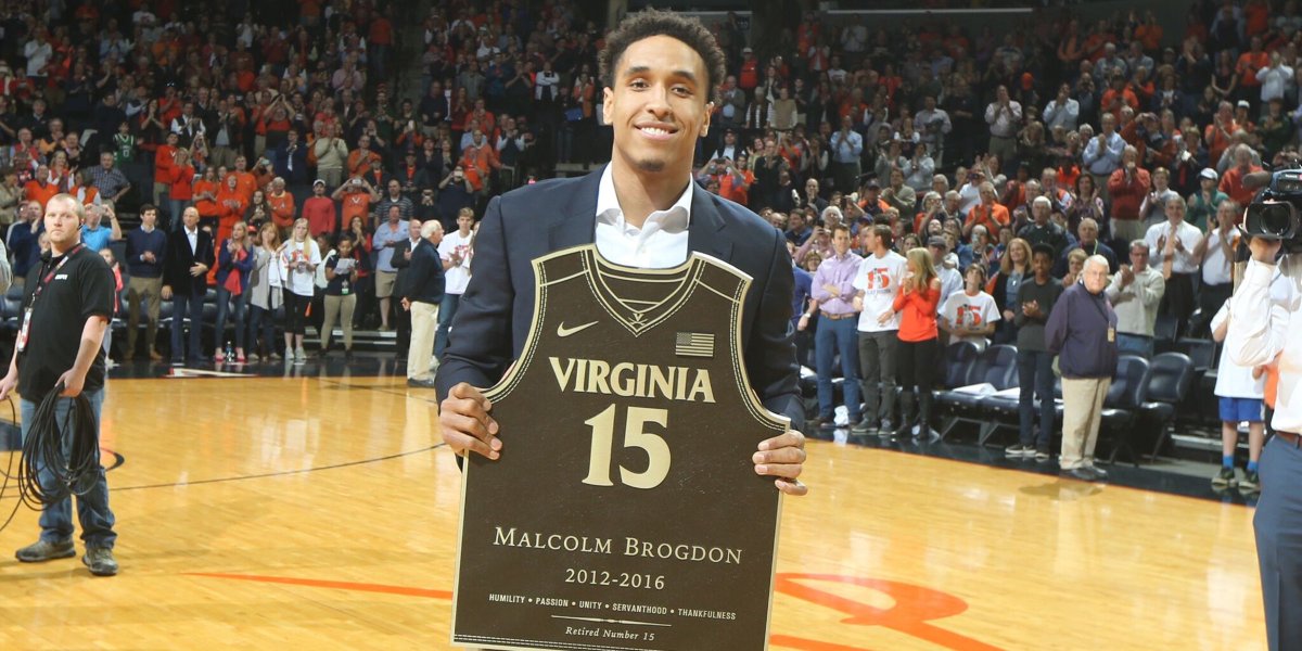 Malcolm Brogdon S 15 Is Retired At The University Of Virginia