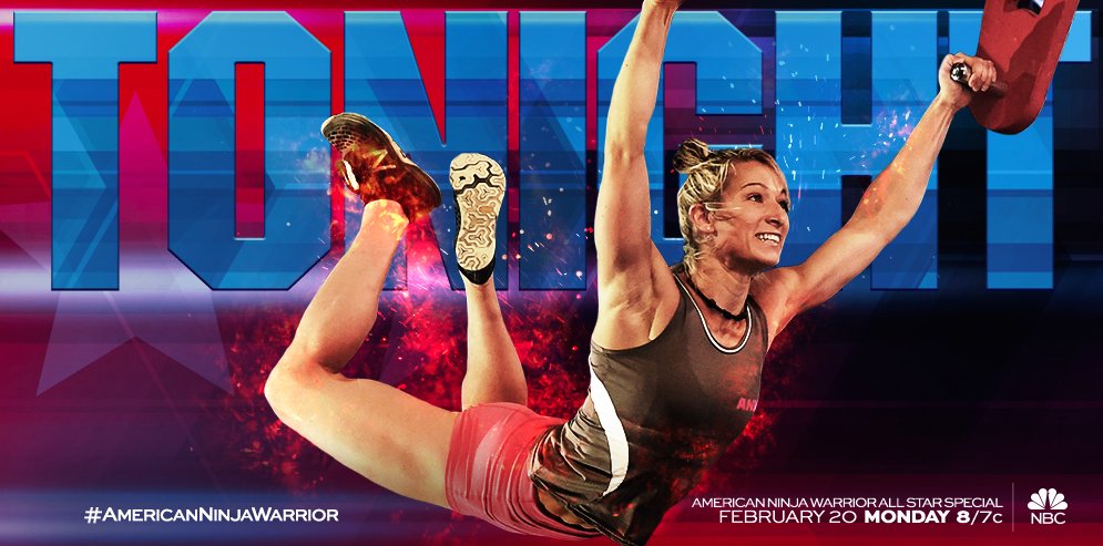 WorkUpNinja's tweet photo. We are PUMPED for The @nbcninjawarrior All Stars Special TONIGHT at 8/7c on @NBC #WorkUPTogether #ANW #AmericanNinjaWarrior #NinjaWarrior https://t.co/a1QeaQIrfn