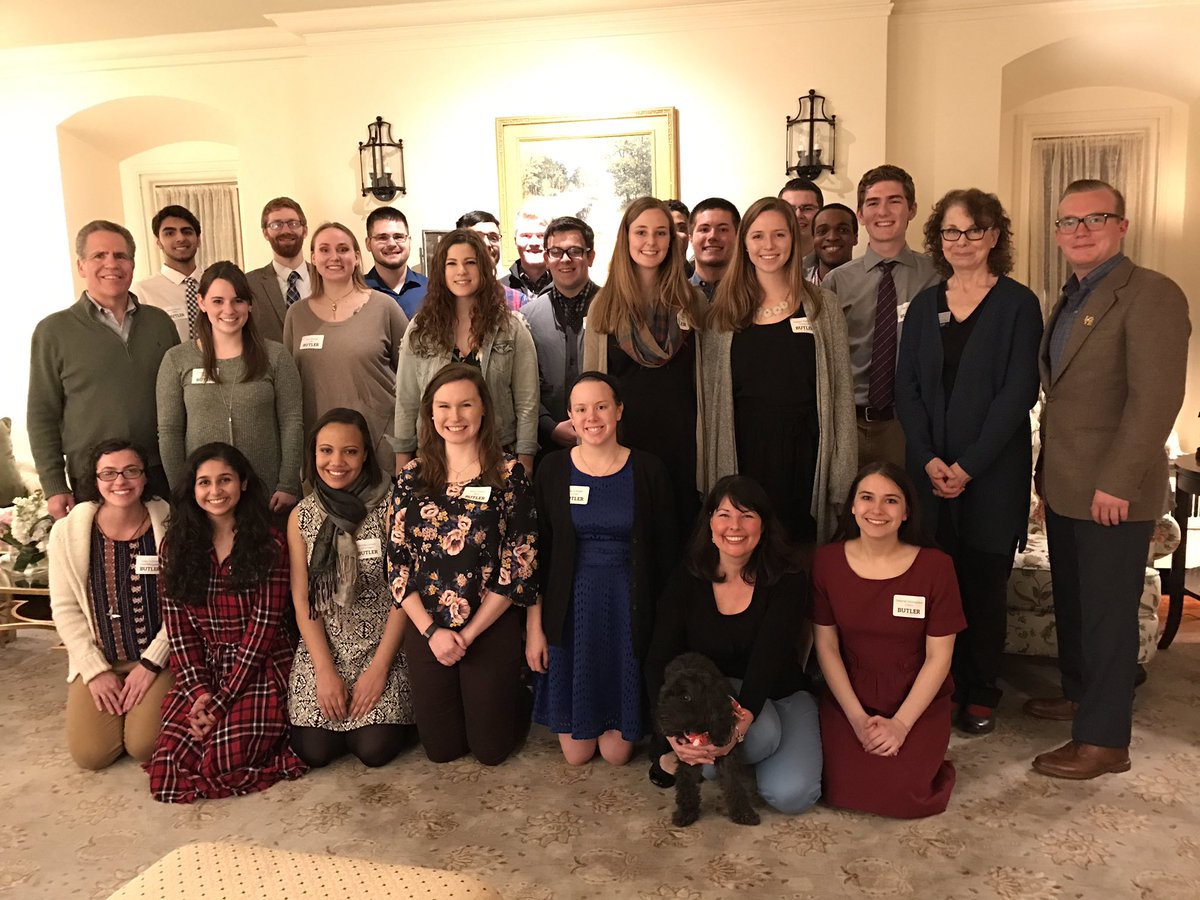 ButlerPrez's tweet photo. Hosted @ButlerCFV leaders dinner this evening. Great group of @butleru student leaders. https://t.co/z4SgJxq1g2