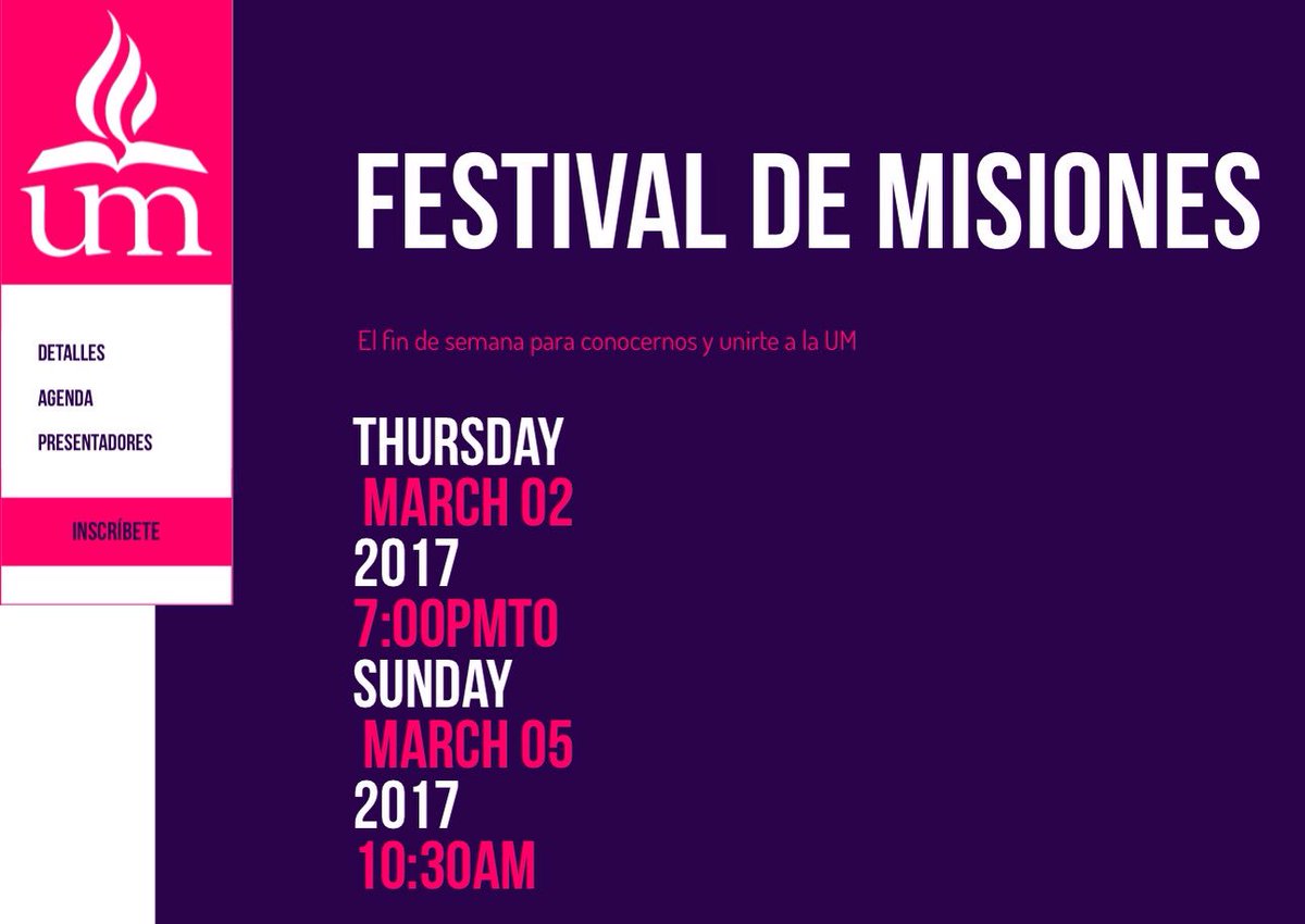 UniMontemorelos's tweet photo. Festival de Misiones ¡inscríbete! #RealidadUM https://t.co/ahpA6AQbMa https://t.co/rb7tJ5HrCz