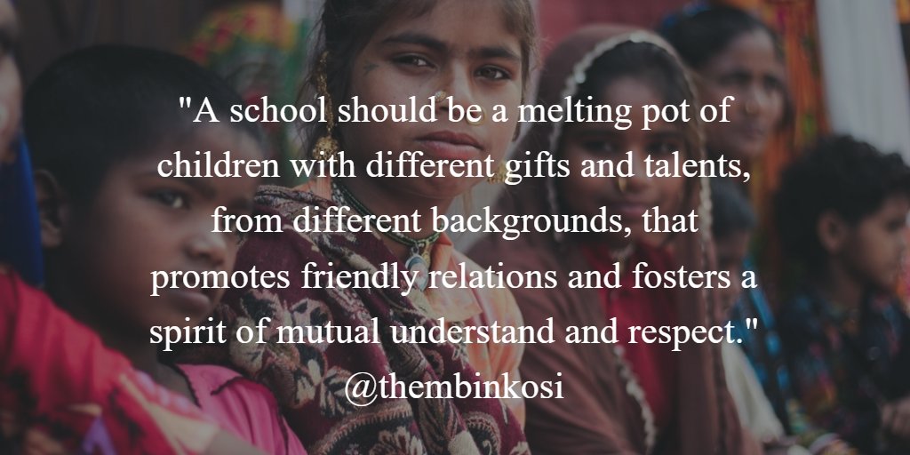 EducationMundo's tweet image. "A school should be a melting pot of children with different gifts &amp;amp; talents, from different backgrounds" The antithesis of grammar schools!