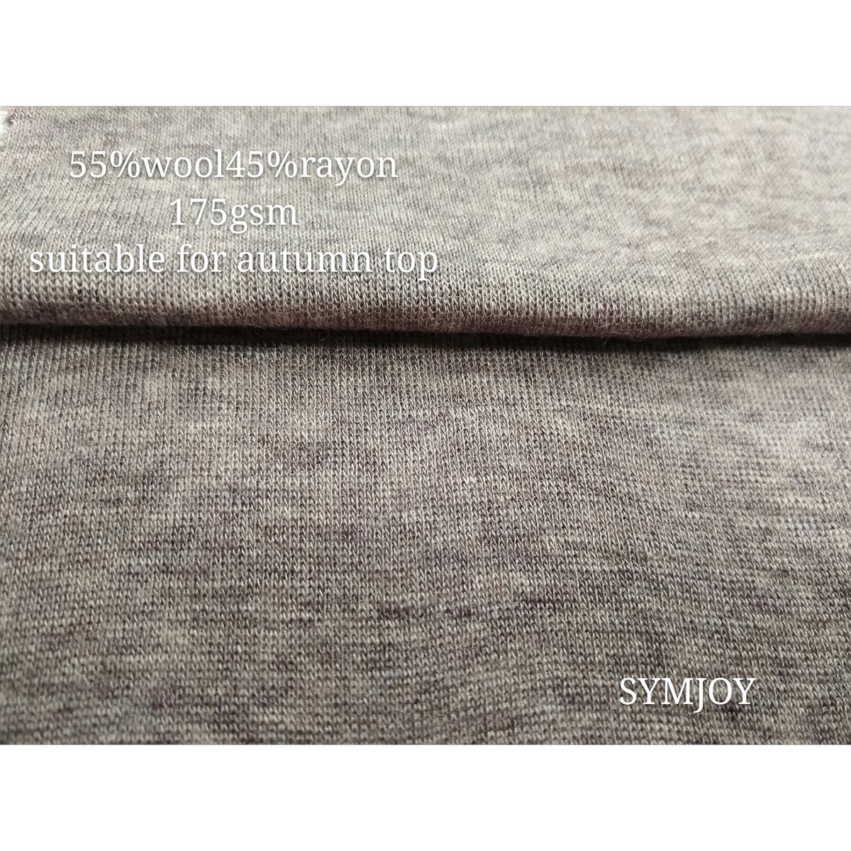 #Symjoy Fabric#
Beautiful and warm, wool/rayon knit fabric for autumn top😀